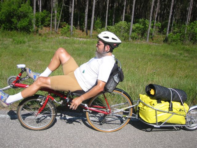 Five riders in front of Apalachicola NF sign