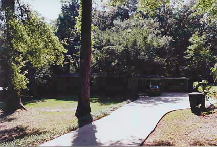 front of house in shadow