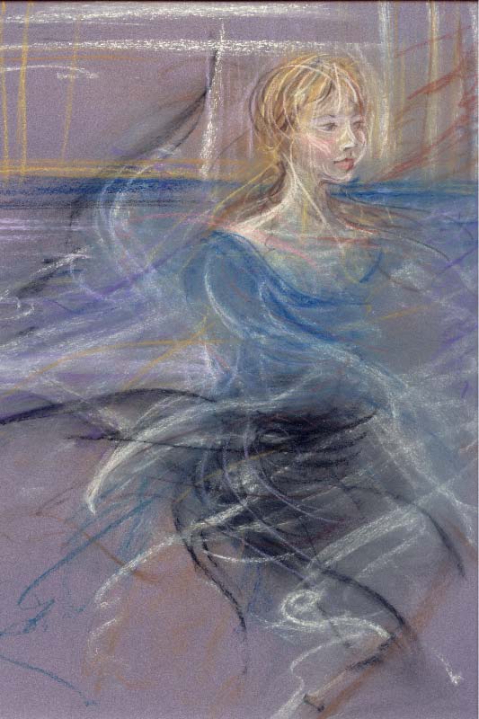 dancer in blue